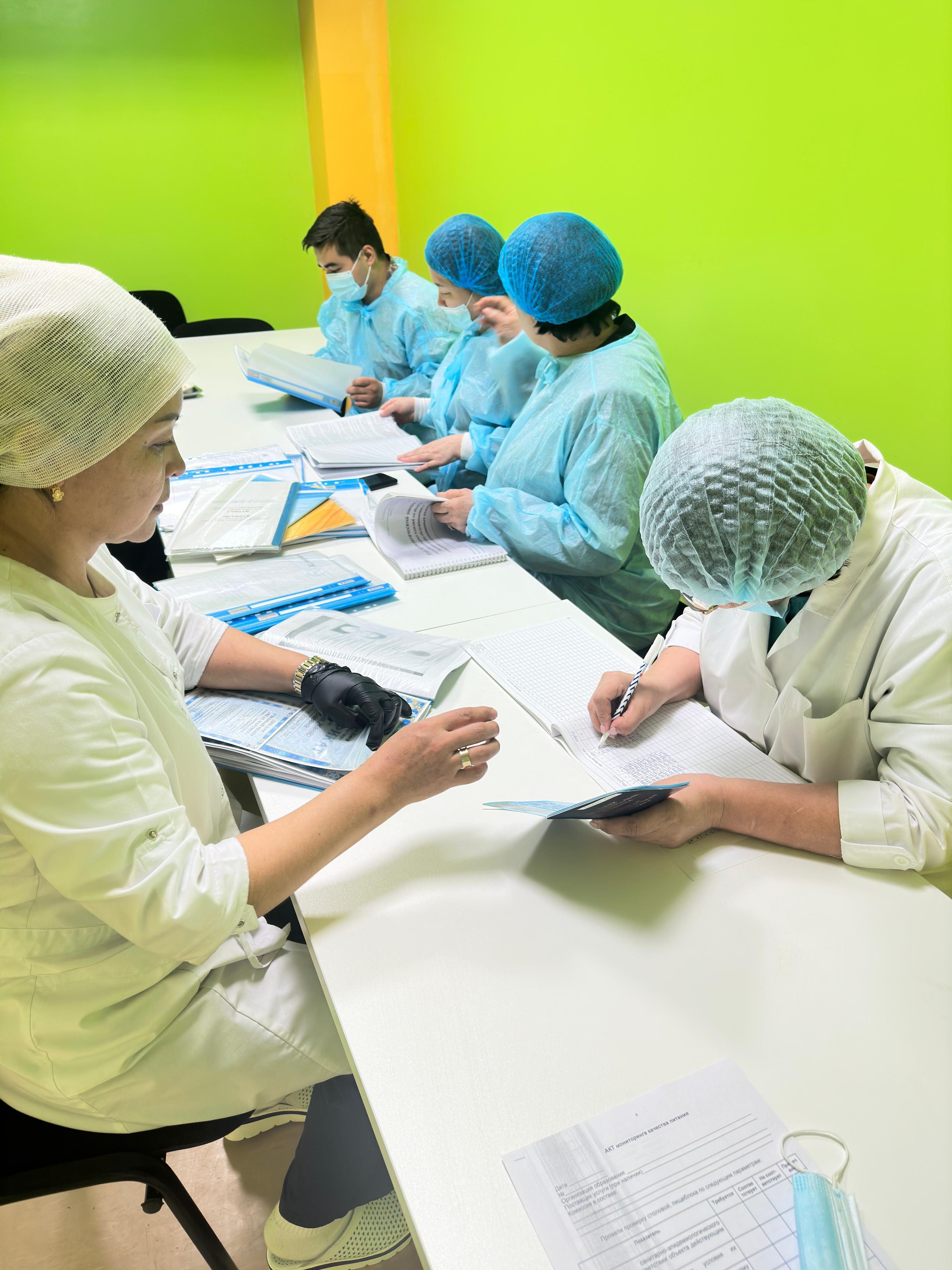 Тамақ сапасына мониторинг жүргізу.  АКТ проверки школьной столовой комиссией по мониторингу качества питания 03.04.2025