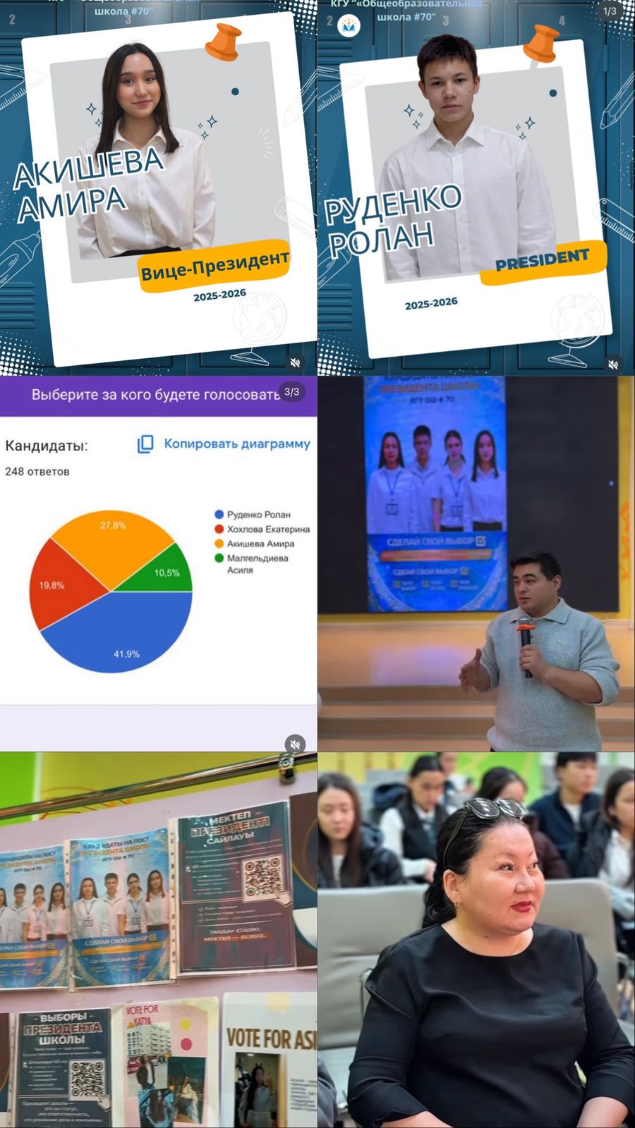 Мектеп Президенті мен Вице-президенті сайланды.